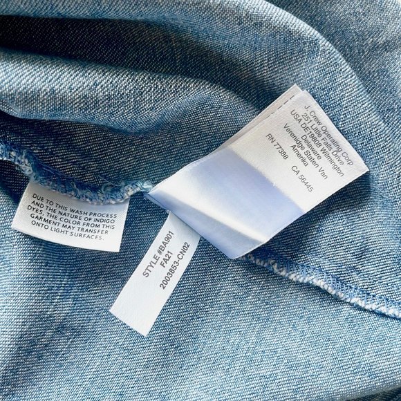 J Crew Denim Shirtdress With Tie belt - Picture 5 of 16